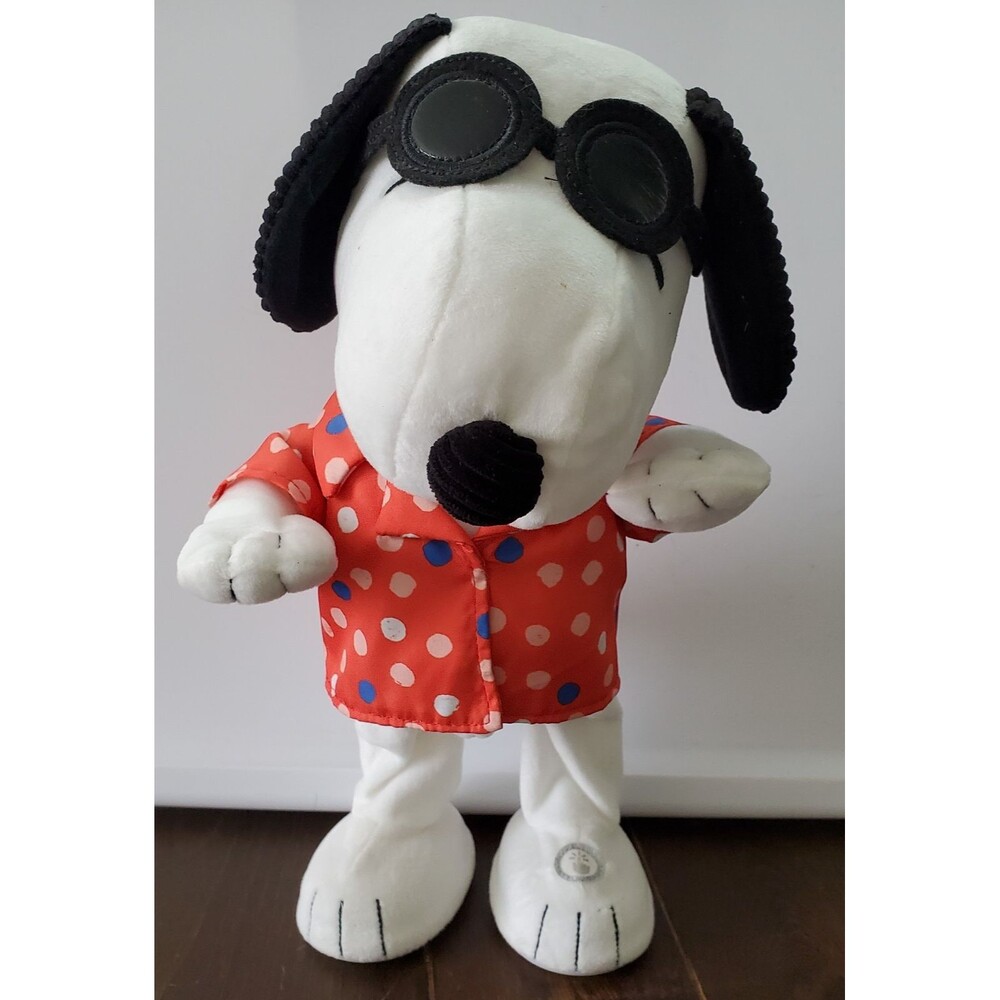 Hallmark Peanuts Snoopy Animated Plush Joe Cool Dances Moves Sounds Surf Music